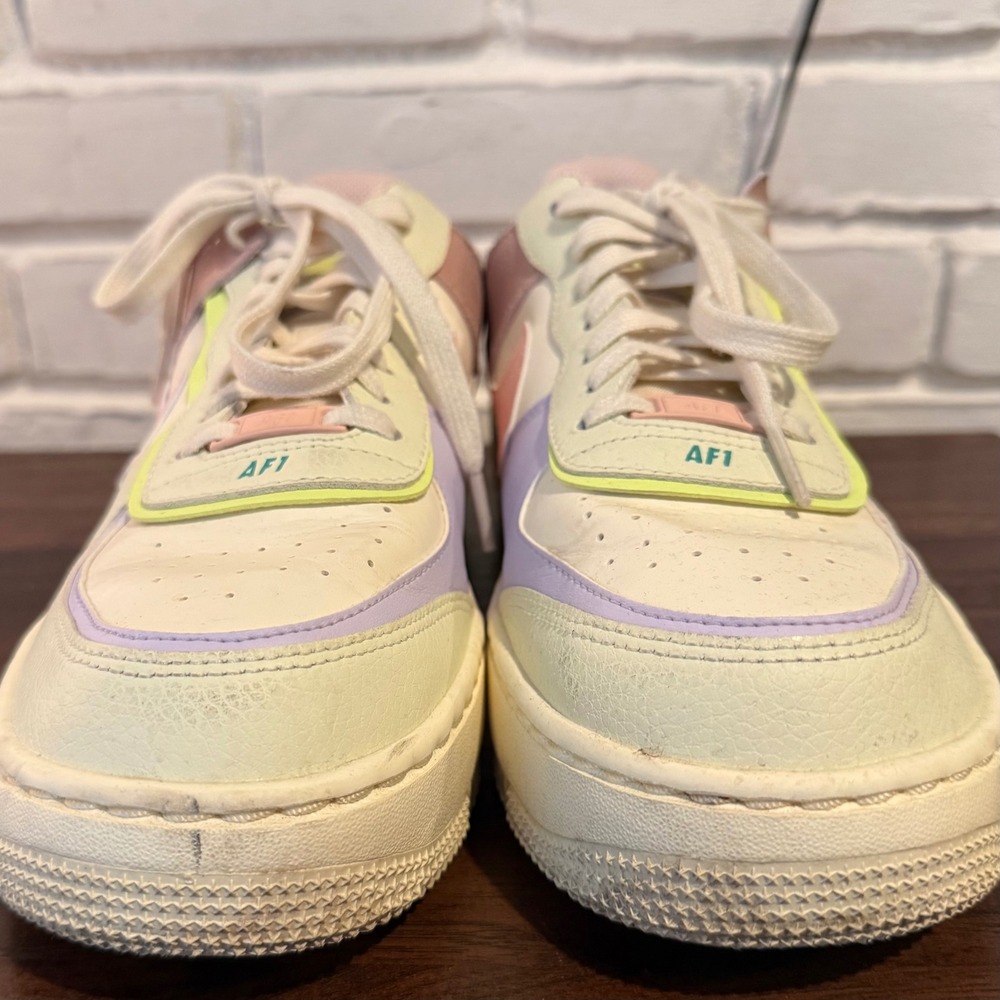 Nike Air Force 1 Shadow Pale Ivory Celestial Gold Pastel Womens 10 CI0919-101 - Picture 6 of 11